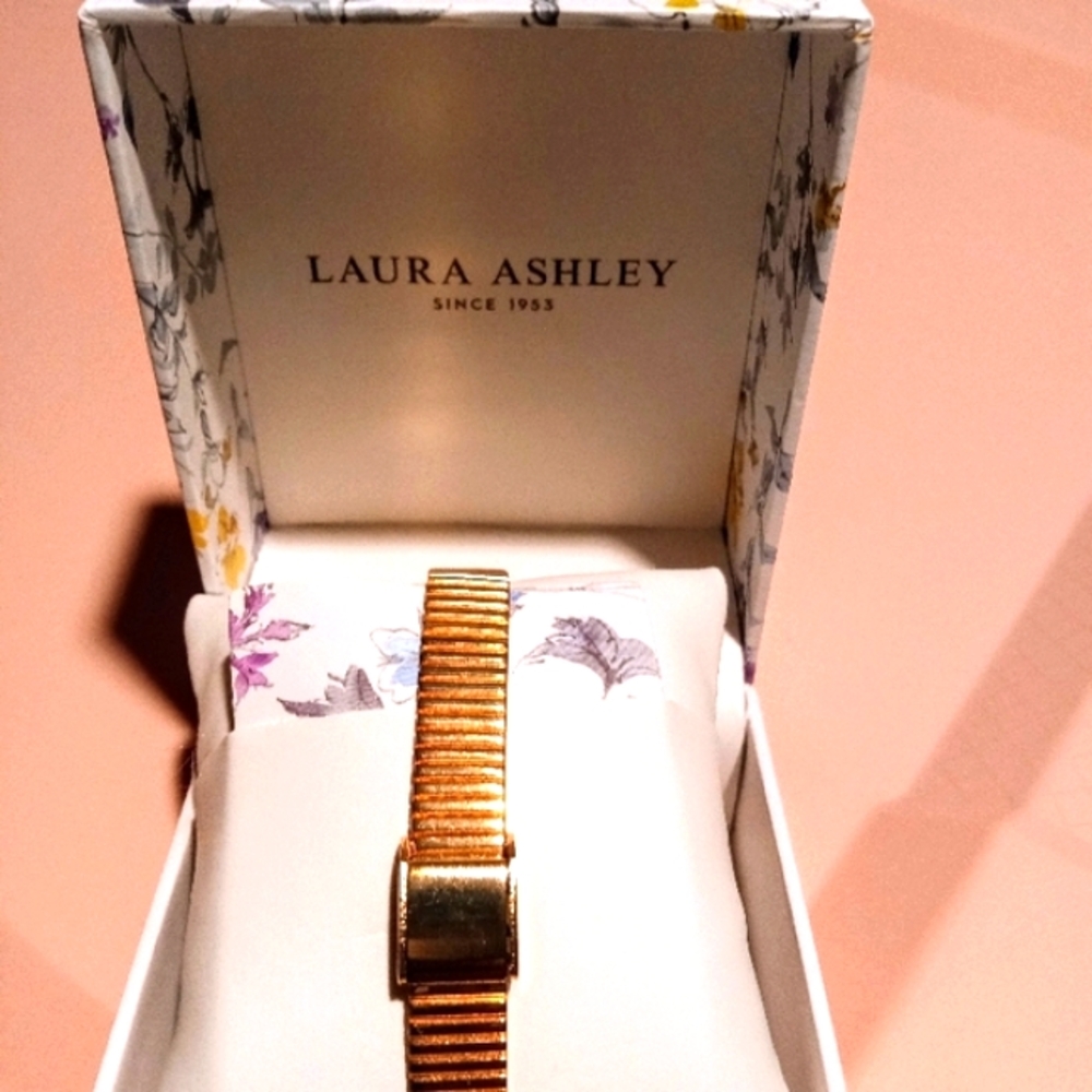 Laura Ashley Gold Rectangular Face Watch NWT - image 12